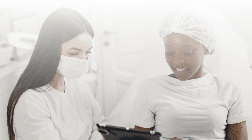lululab AI skin analysis technology background